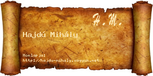 Hajdú Mihály névjegykártya