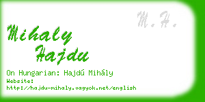 mihaly hajdu business card